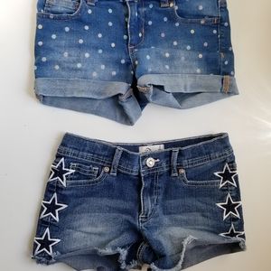 Jean shorts sz 7 kids, set of 2